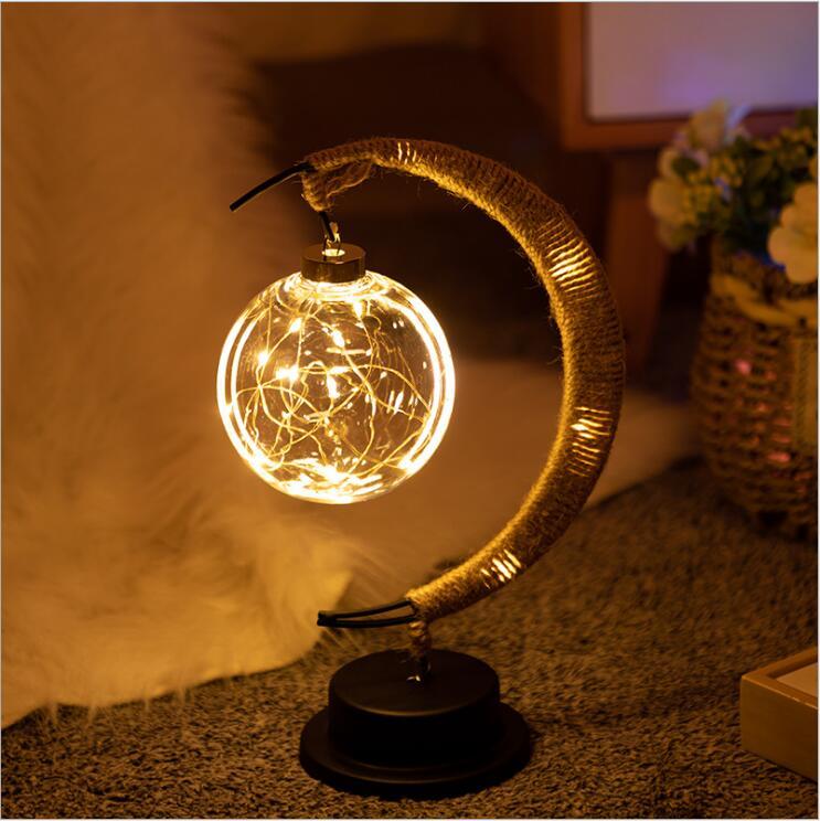 Moon shaped led night lamp on the floor