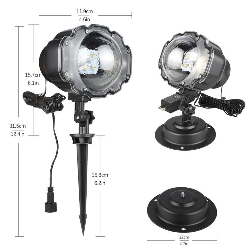 Projektor oświetlenia świątecznego LED Lampa projekcyjna ze śniegiem