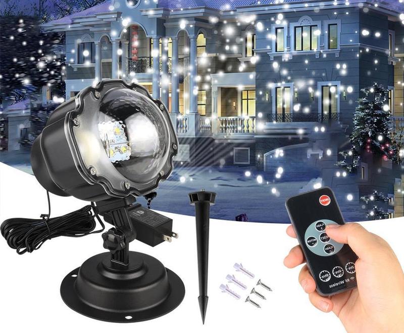 Projektor oświetlenia świątecznego LED Lampa projekcyjna ze śniegiem
