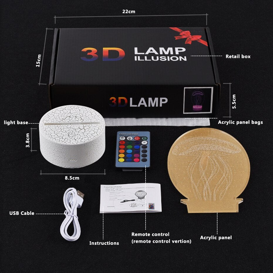 Airplane 3D Night light base