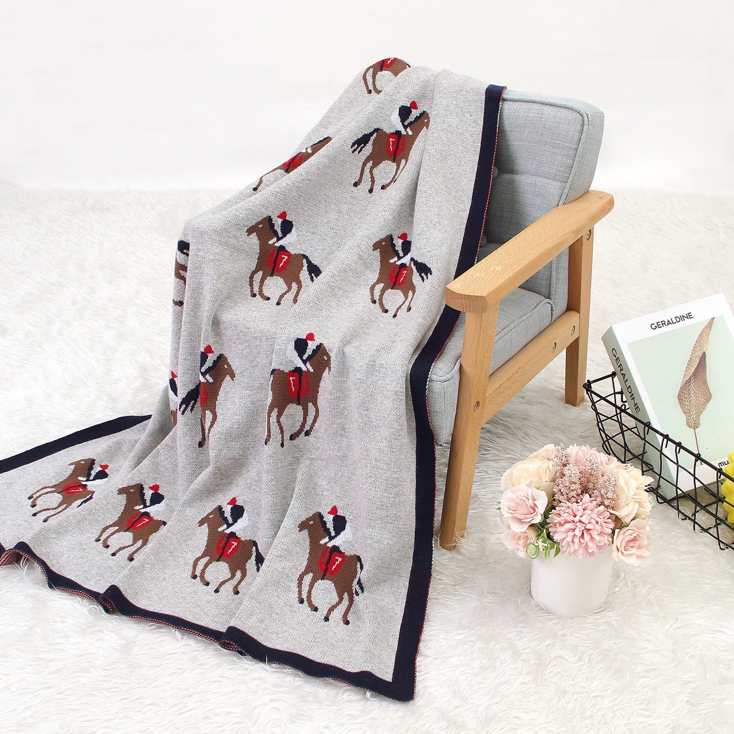 Baby Blankets Soft Stroller Sleeping Covers on a chair
