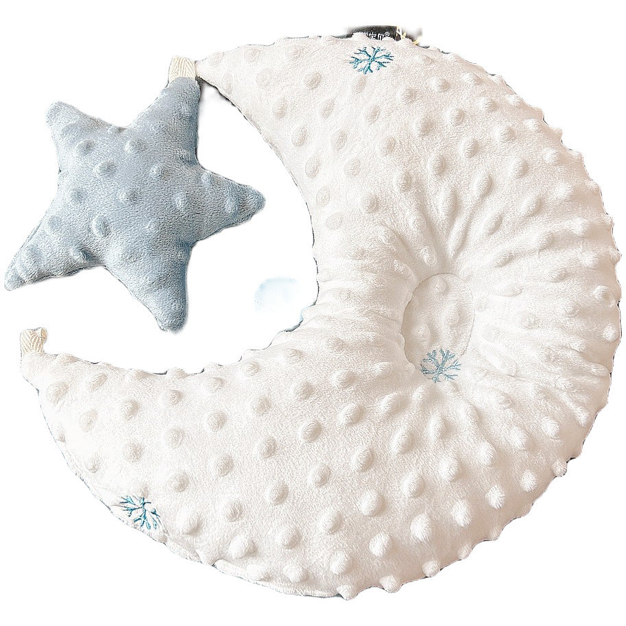 Baby Velvet Comforter Shaped Pillow with a blue star