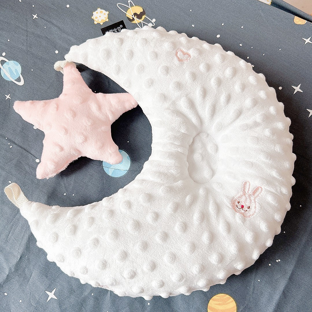 Baby Velvet Comforter Shaped Pillow with a pink star