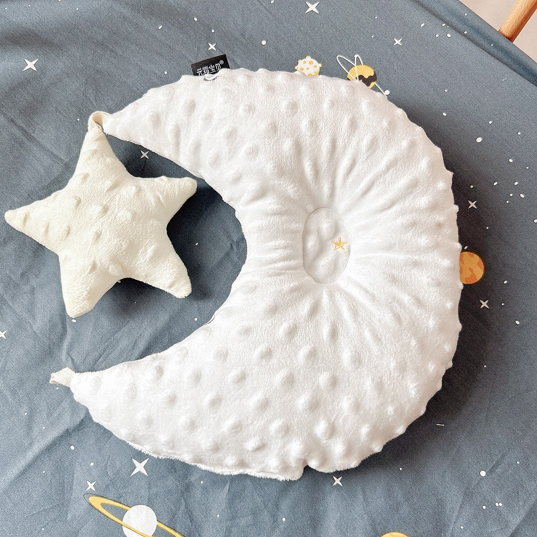 Baby Velvet Comforter Shaped Pillow with a white star