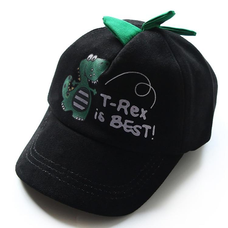 Black T Rex kids cap