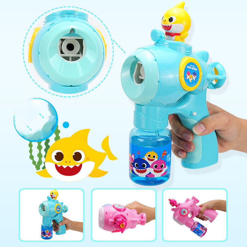 Blue Automatic Bubble Blowing Machine