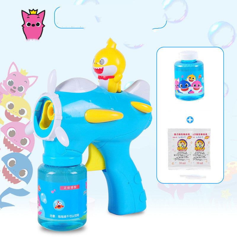 Blue Automatic Bubble Blowing Machine for Kids