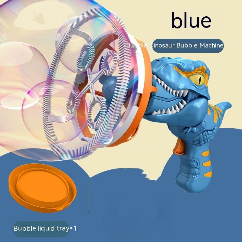 Blue Bubble Blowing Machine Close Up