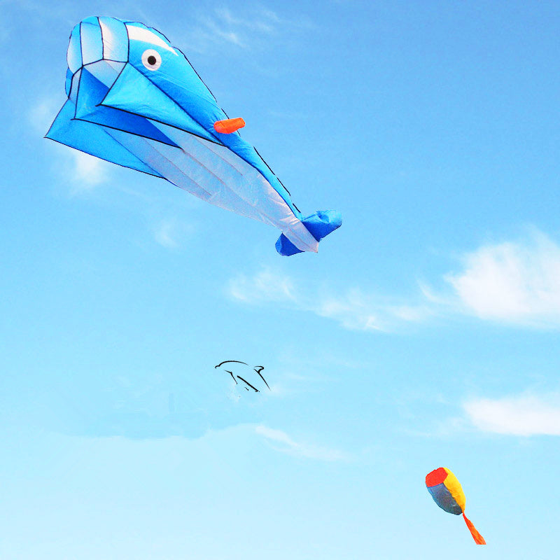 Blue Dolphin Kite in the Sky