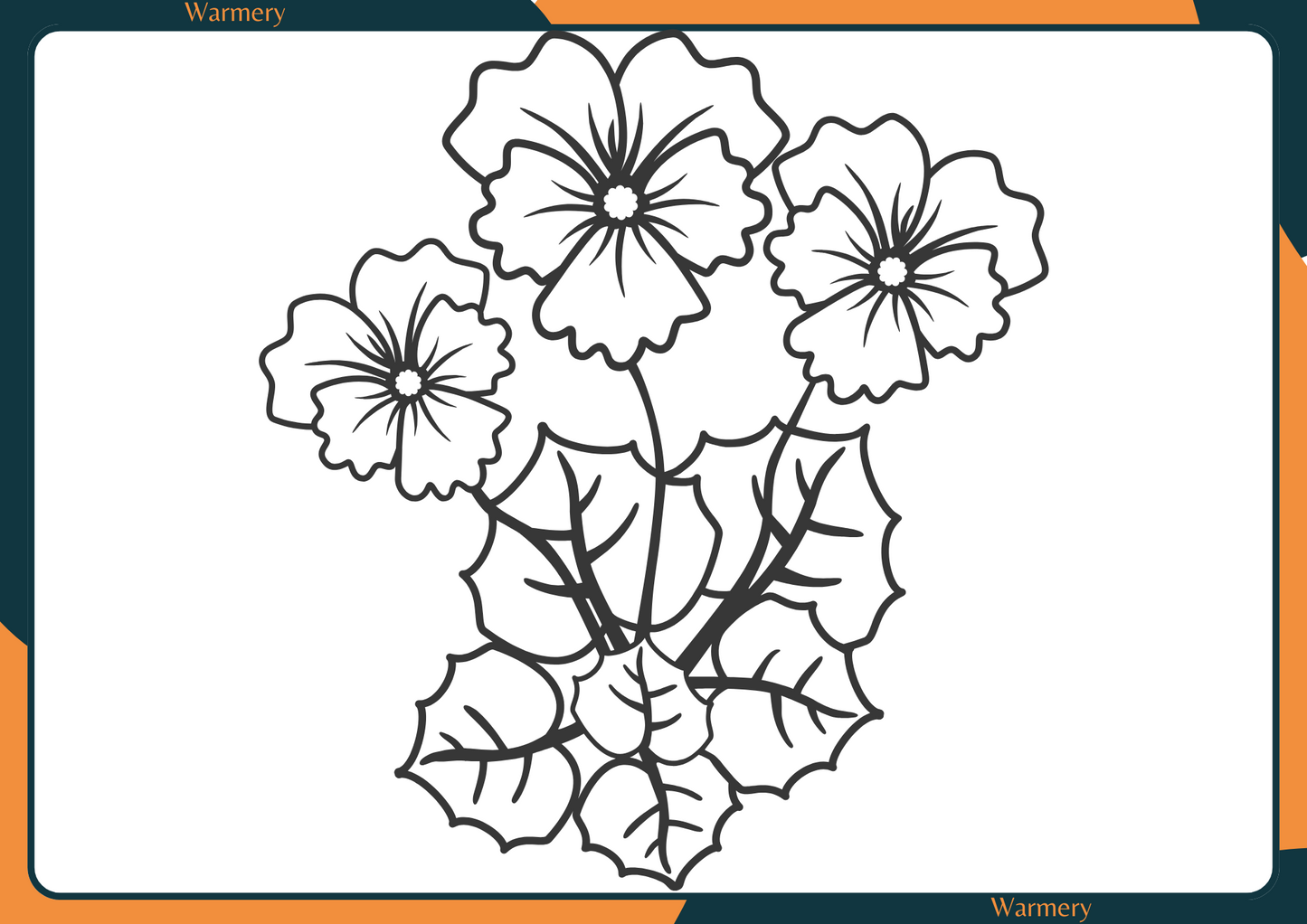 Flowers Digital Colouring Sheets 5