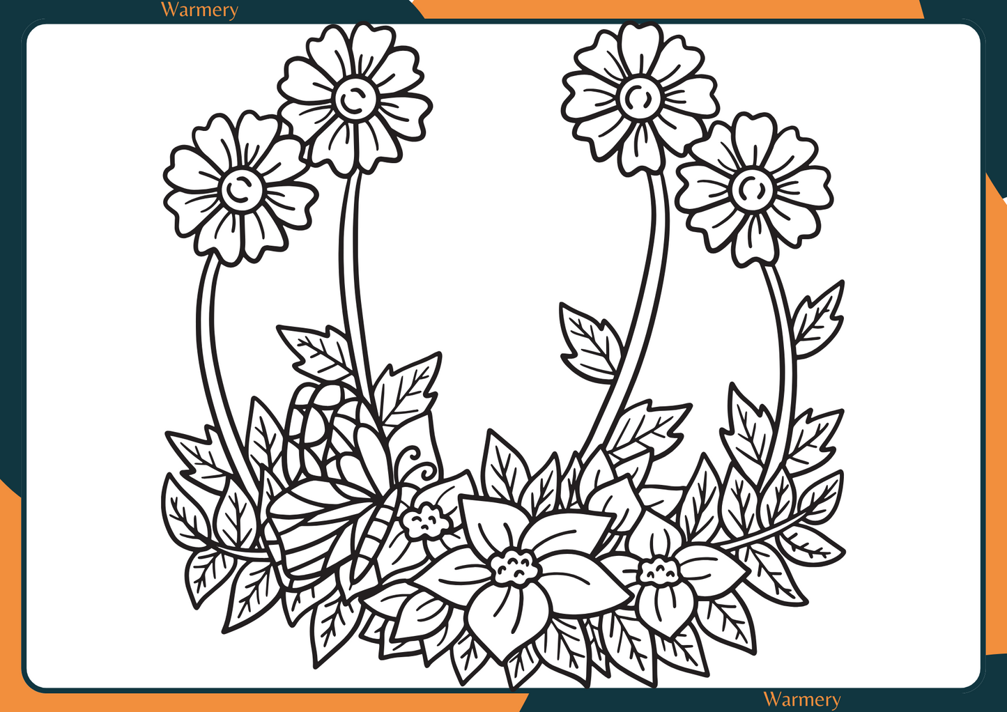 Flowers Digital Colouring Sheets 6