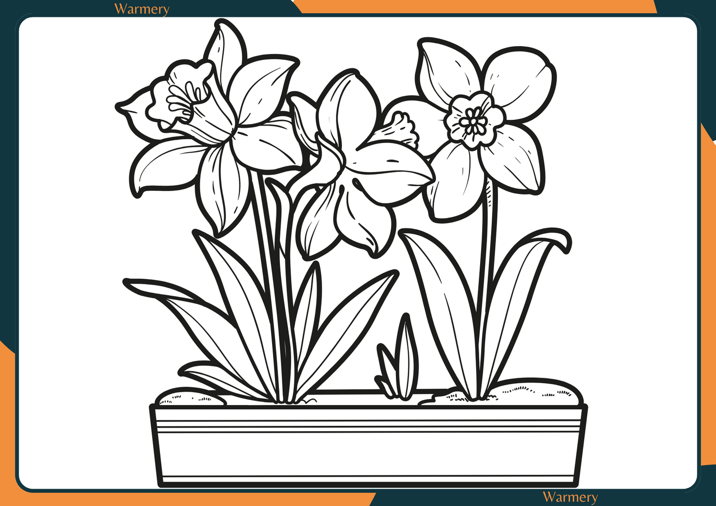 Flowers Digital Colouring Sheets 7
