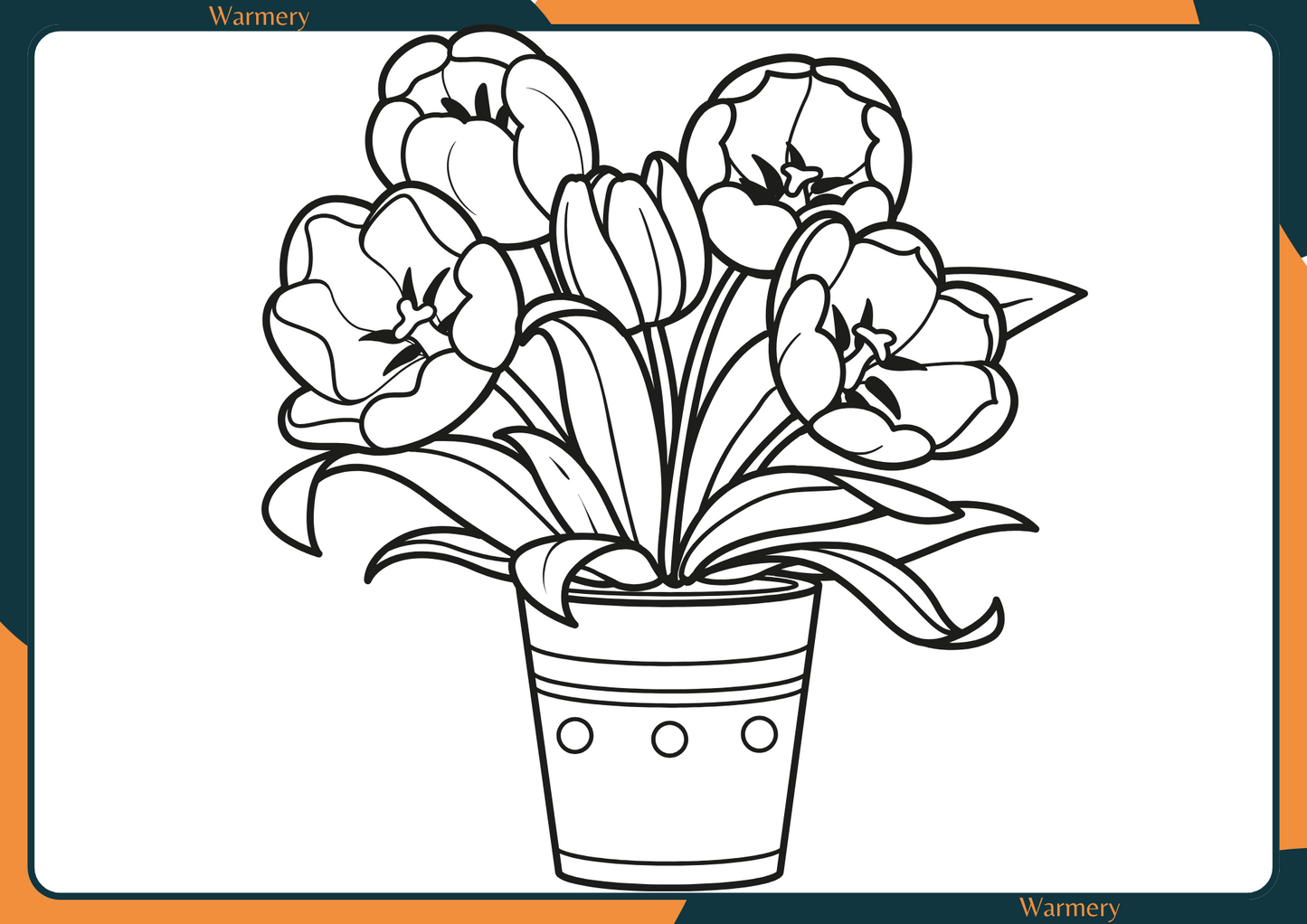 Flowers Digital Colouring Sheets 9