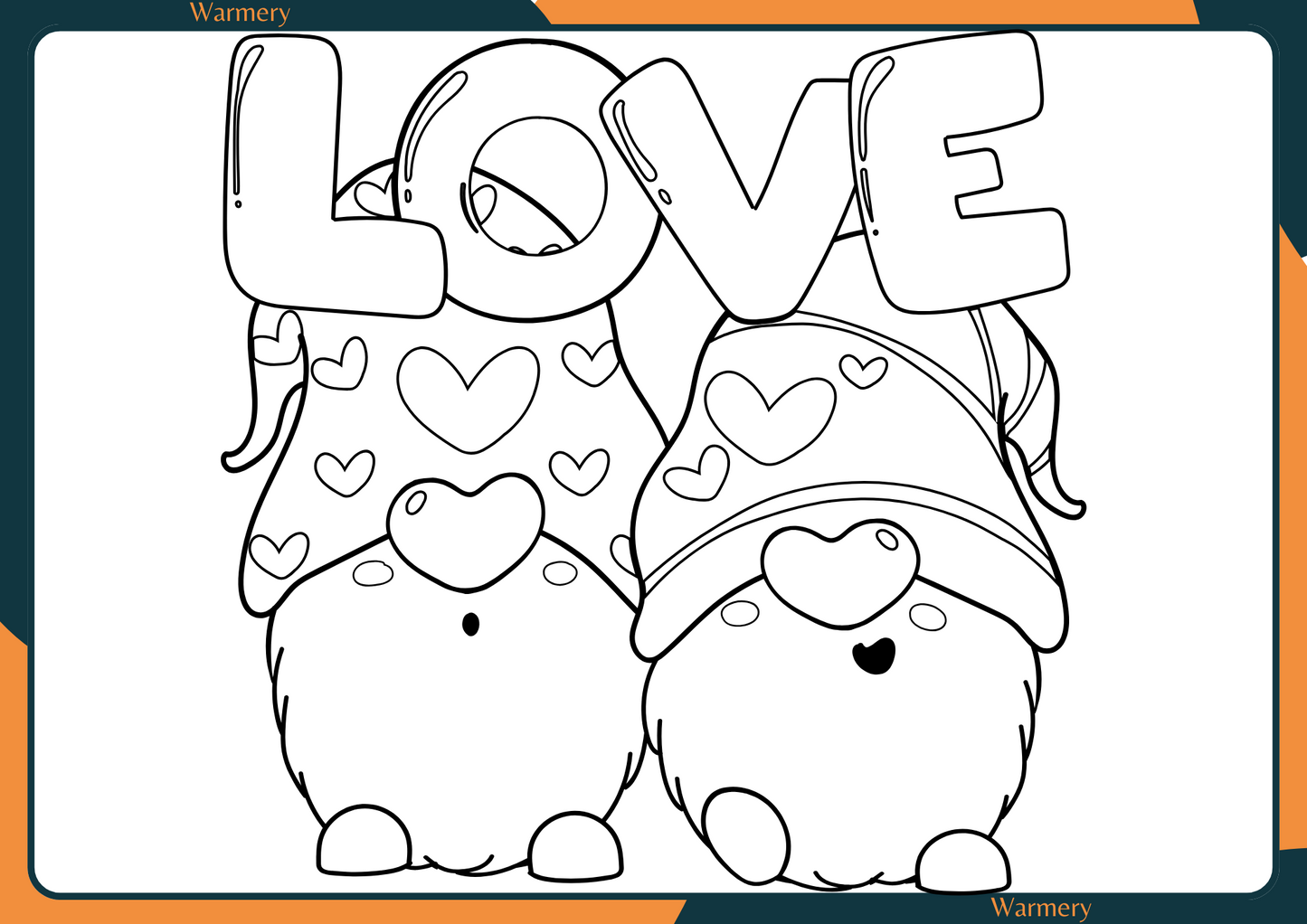 GnomsundertheLoveLetterSignColouringPage