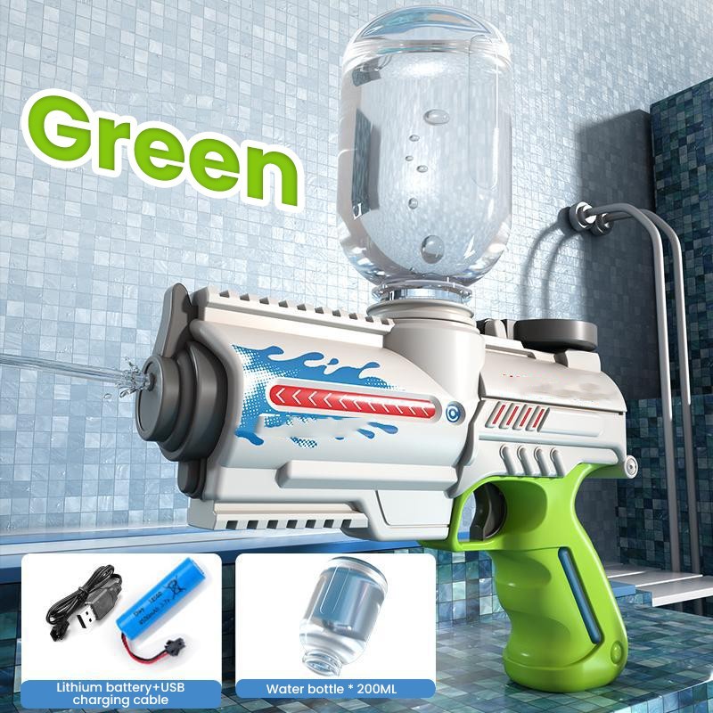 Green High-Tech Automatic Water Gun with Components