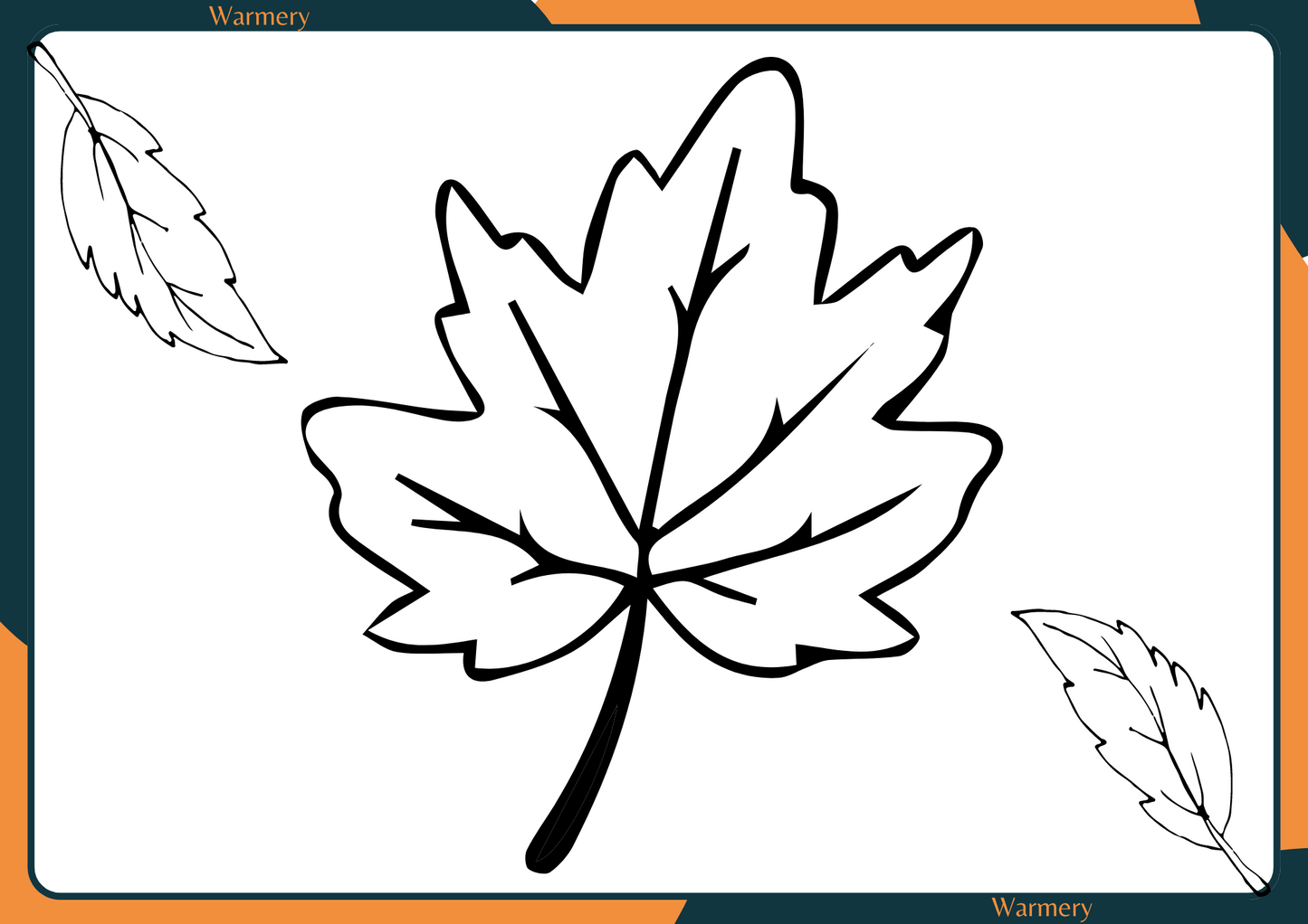 Leaf Digital Colouring Sheet