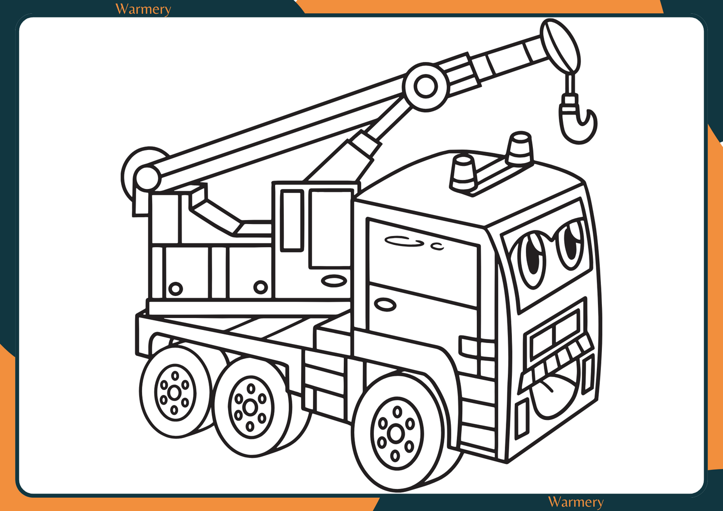 Lifting Truck Digital Colouring Sheet