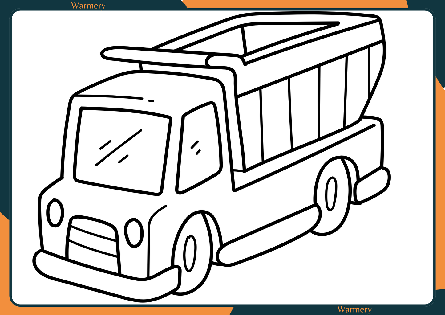 Loading Truck Digital Colouring Sheet