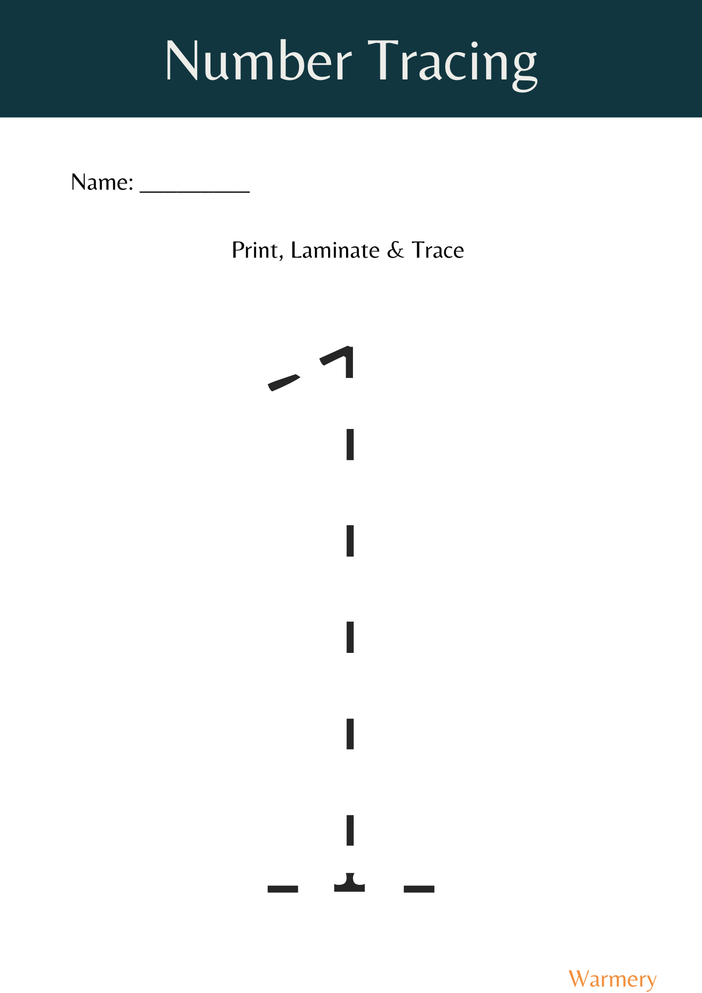 Number_1_Tracing