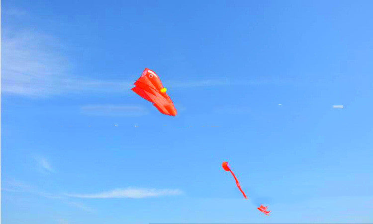 Orange Dolphin Kite