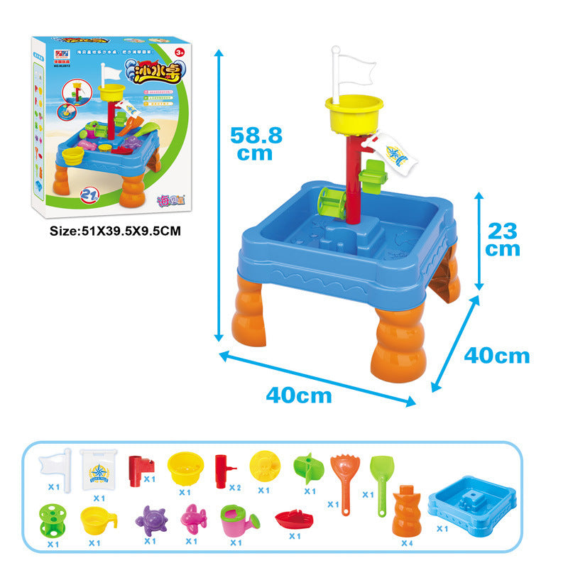 Pirate Ship Sand & Water Play Table Packaging and Dimensions