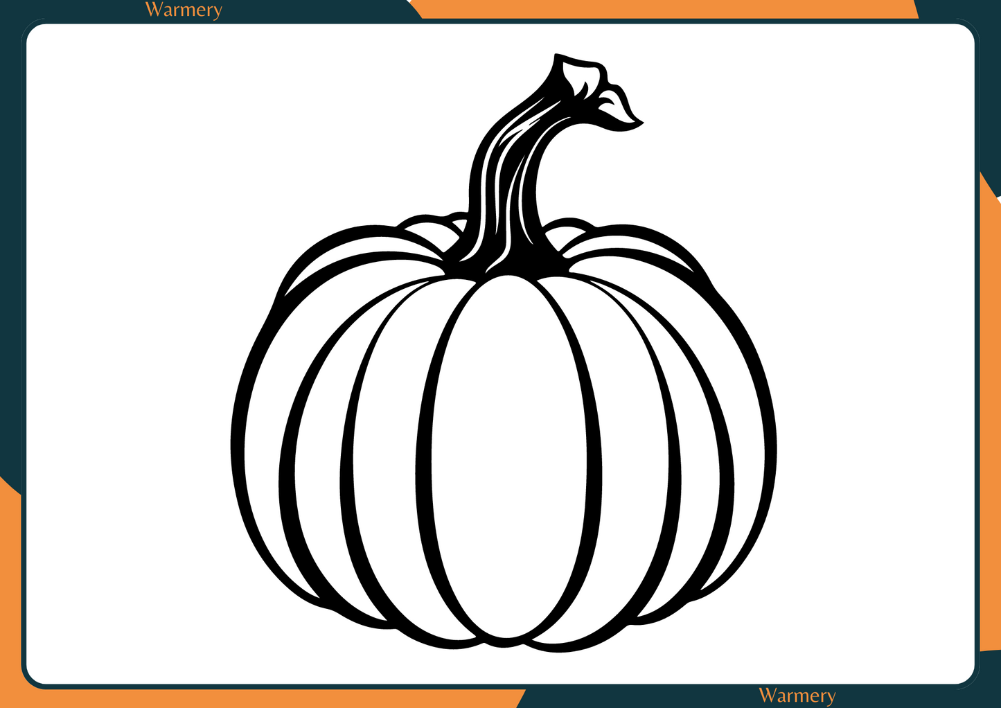 Pumpkin Digital Colouring Sheet