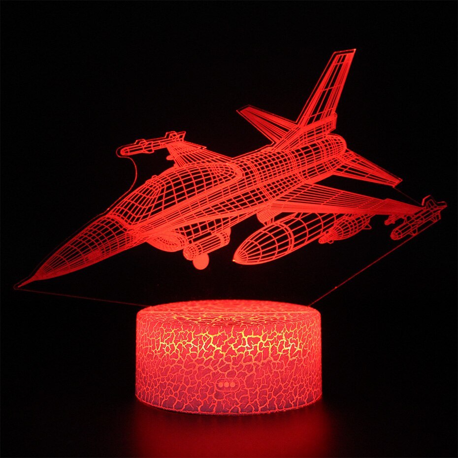 Red Airplane 3D Night light
