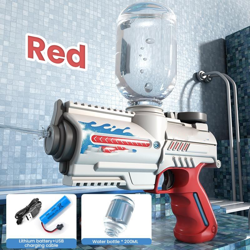 Red High-Tech Automatic Water Gun Full Product Shown