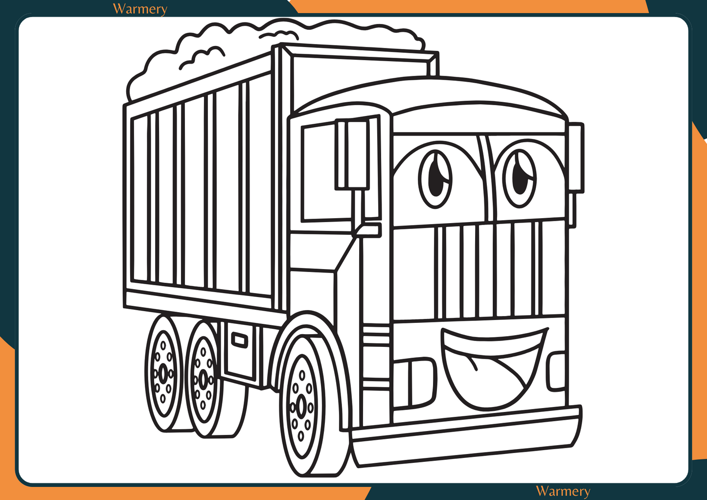 Transporting Train Digital Colouring Sheet