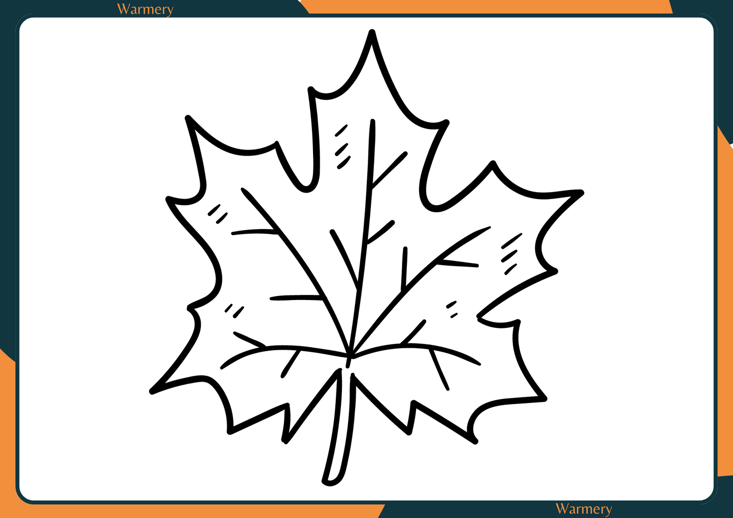 Tree Digital Leaf Colouring Sheet