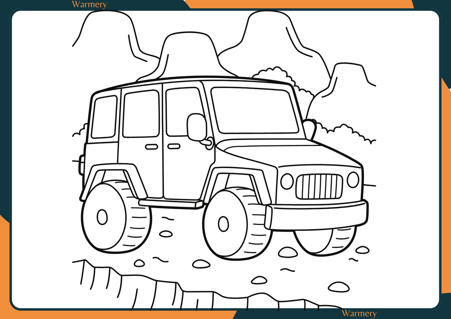 Truck Digital Colouring Sheet