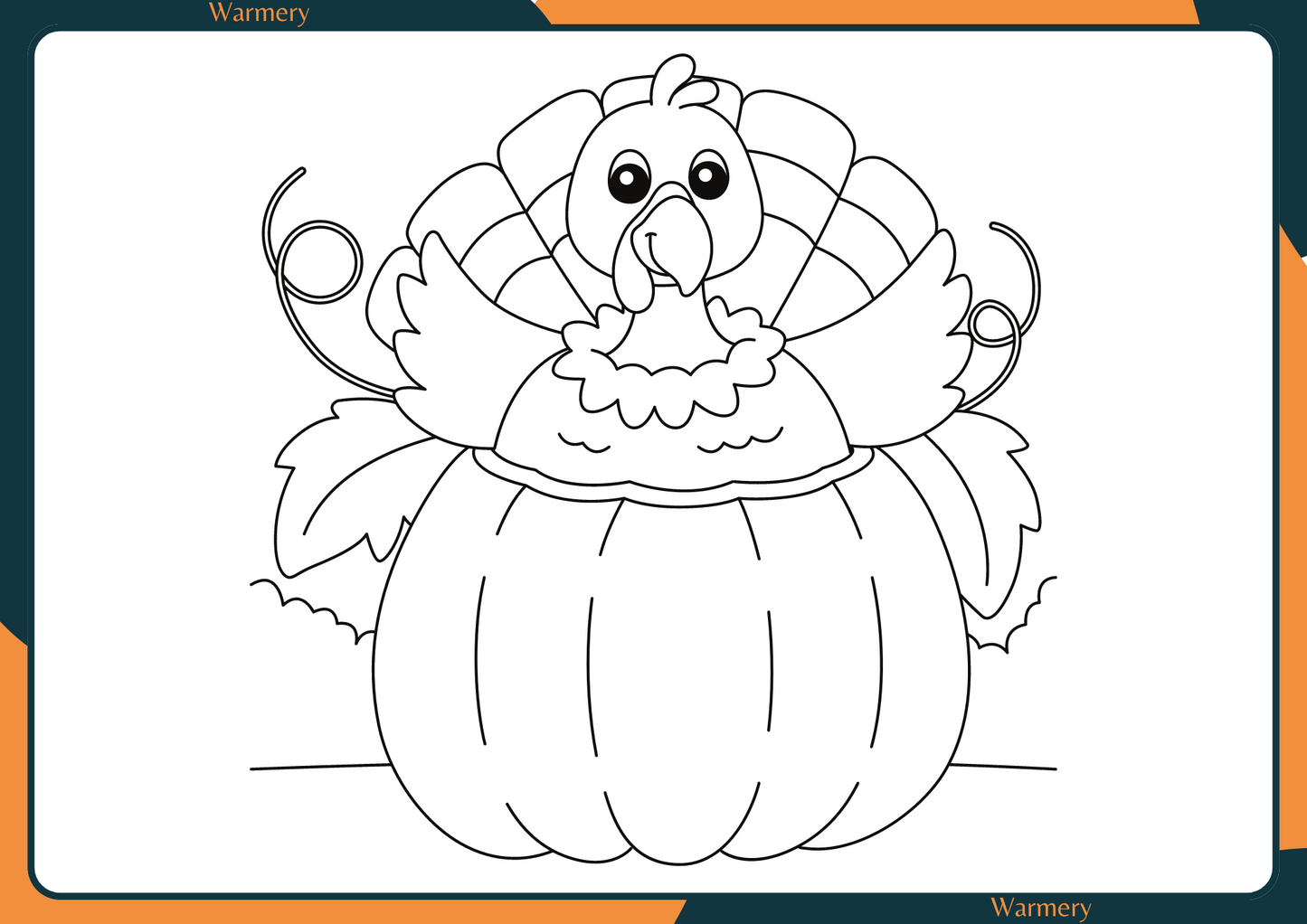 Turkey Digital Colouring Sheet