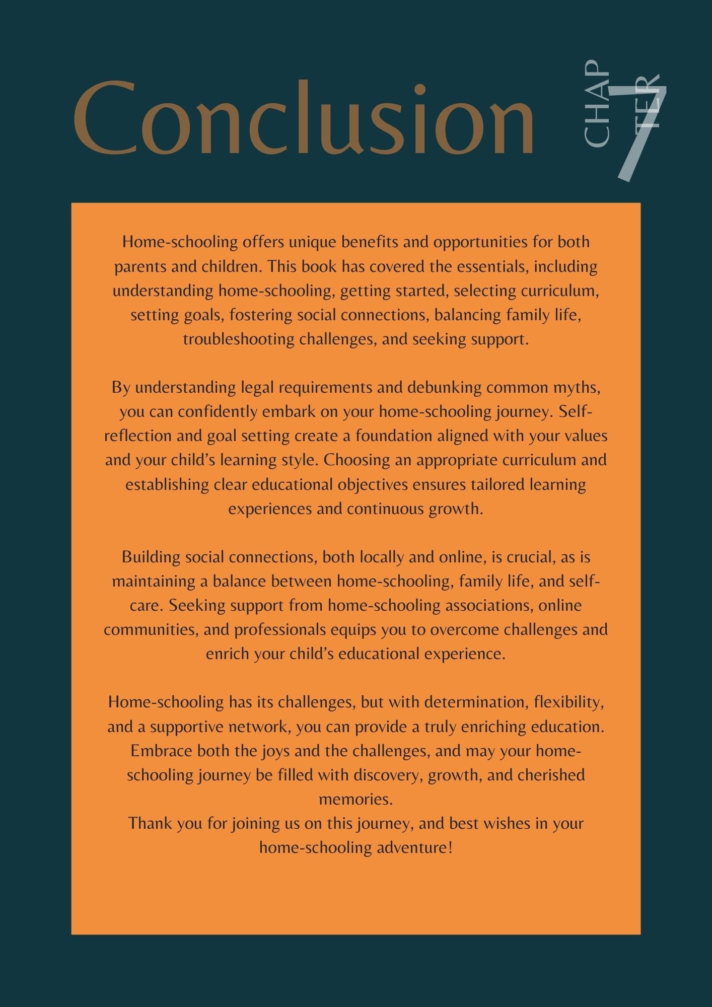 Warmery Home Schooling Ebook Conclusion