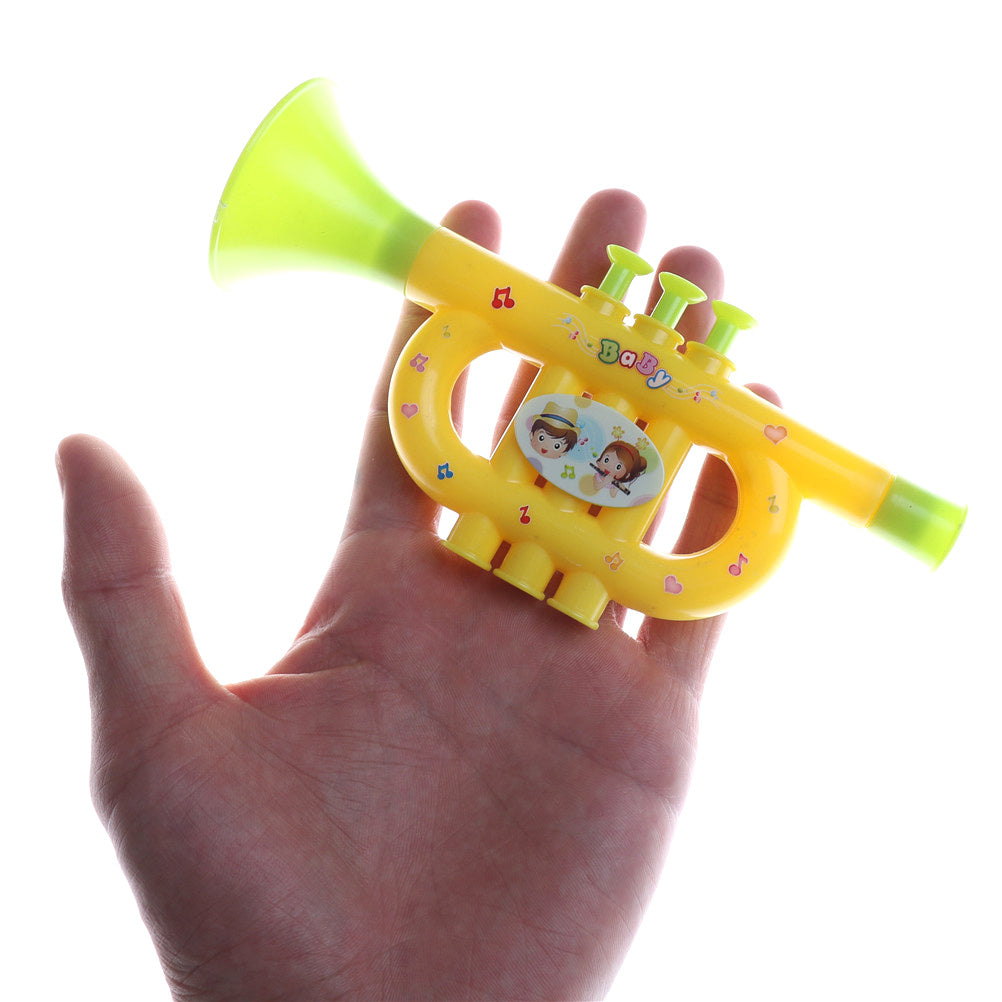 Yellow Horn Bubble Toy on the Hand
