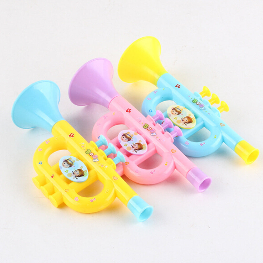 Yellow, Pink and Blue Horn Bubble Toys