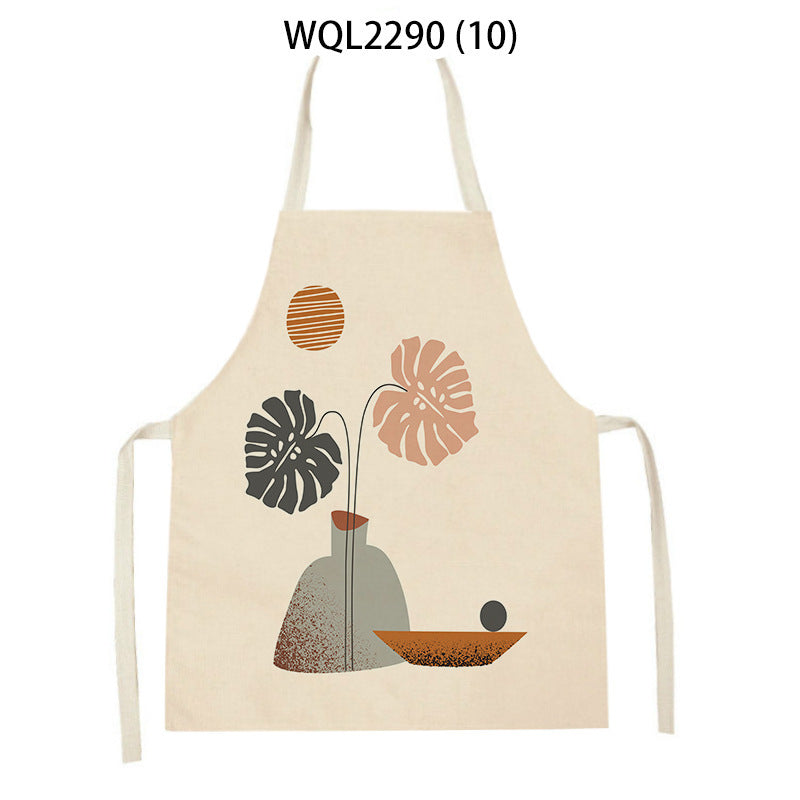 wql2290 minimalist kitchen apron on a woman