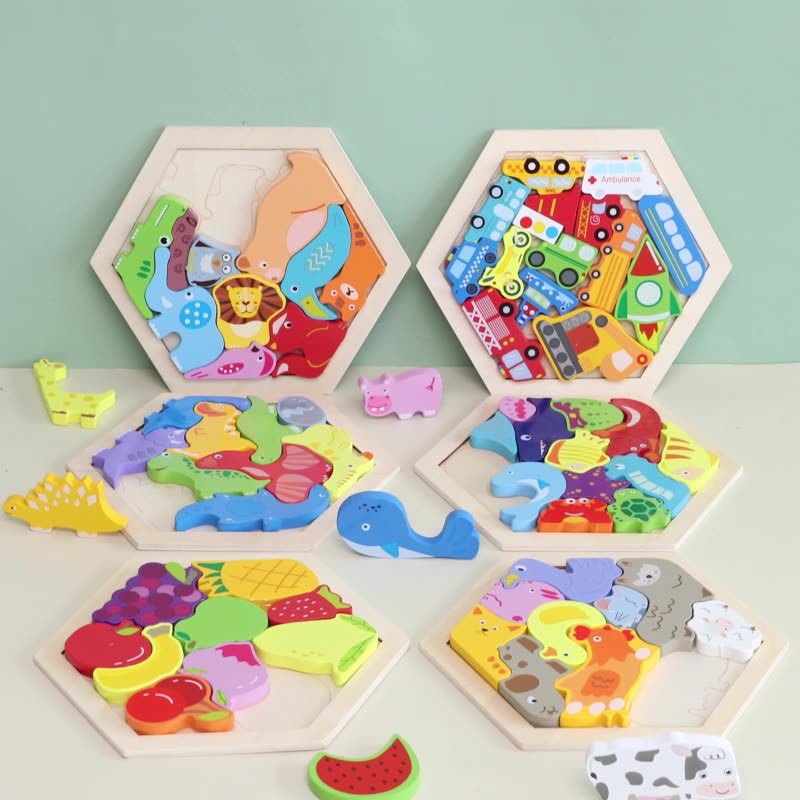 Children's Animal Fruit Creative Three-dimensional Puzzle Educational Toy