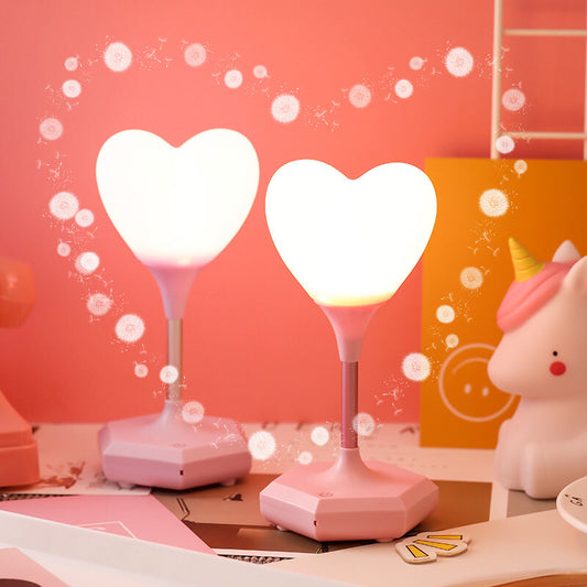 two heart shaped led night lights