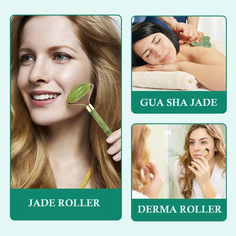 Micro-Needle Crystal Roller Jade Massager