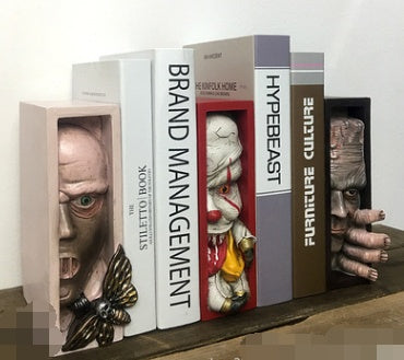 Horror Peeping On The Bookshelf Bookends Home Décor