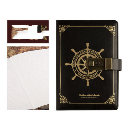 Retro password notebook with lock