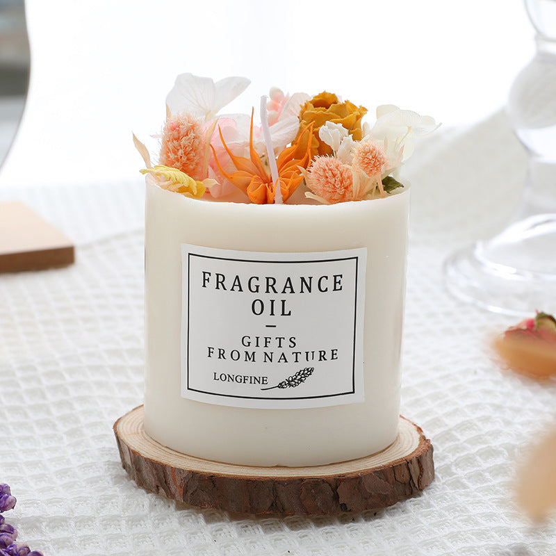 Dried Flowers Décor Romantic Candles