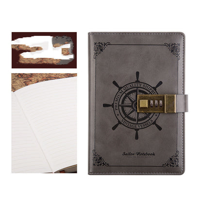 Retro password notebook with lock