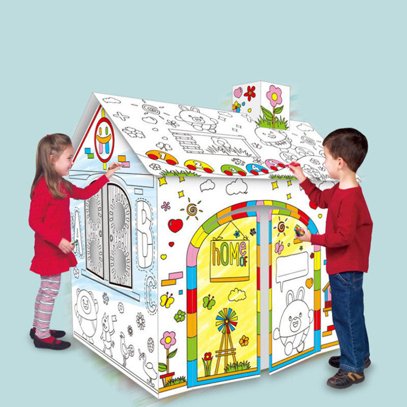 Children's Creative Graffiti Parent-child House Toy