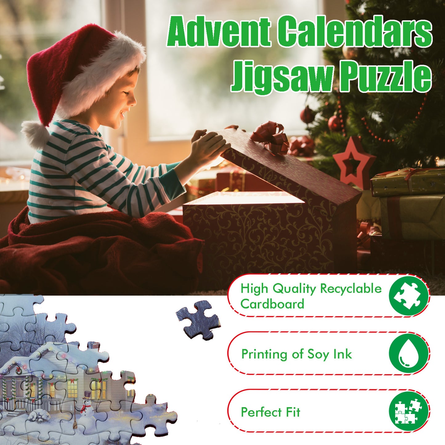 Christmas Calendar Puzzle Toys