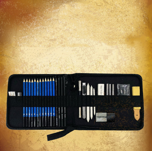 33 Piece Sketch Pencil Set For Beginners