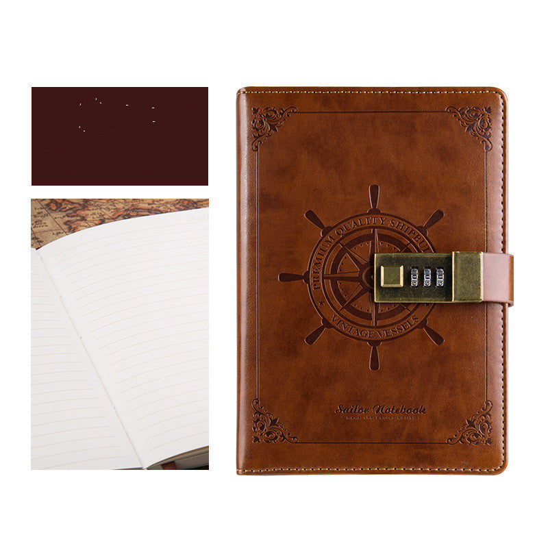 Retro password notebook with lock