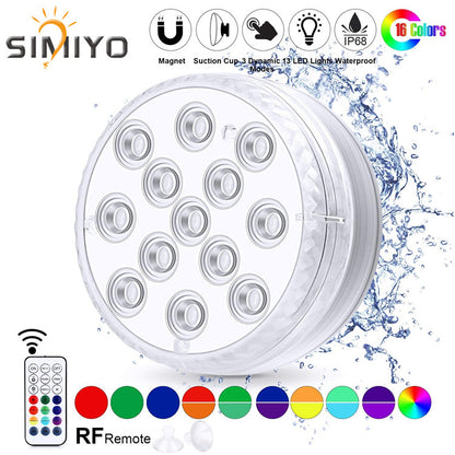 Led Submersible Light Waterproof Underwater Bath Lamp