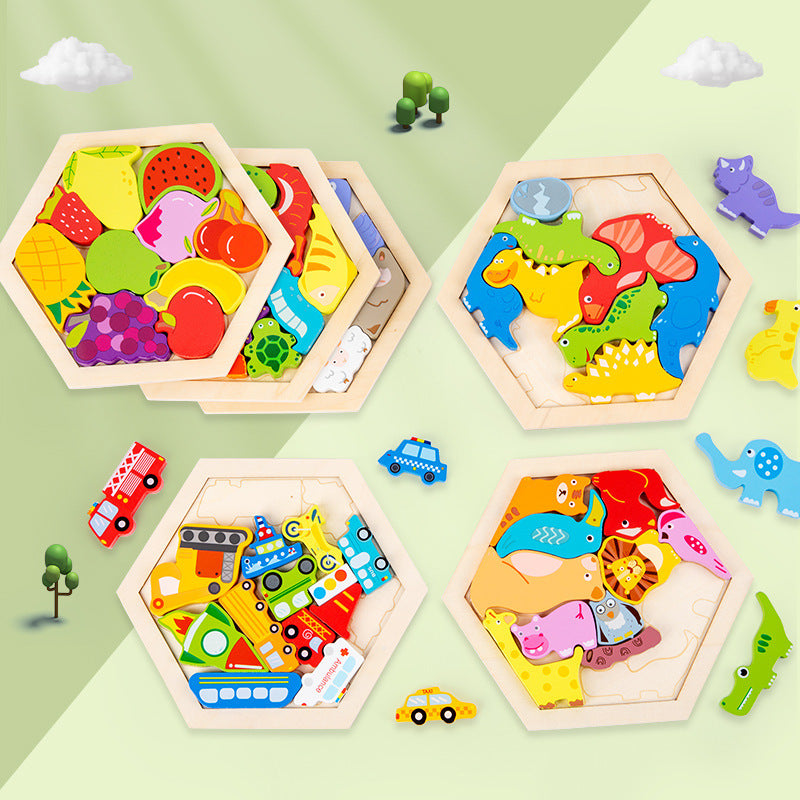 Children's Animal Fruit Creative Three-dimensional Puzzle Educational Toy