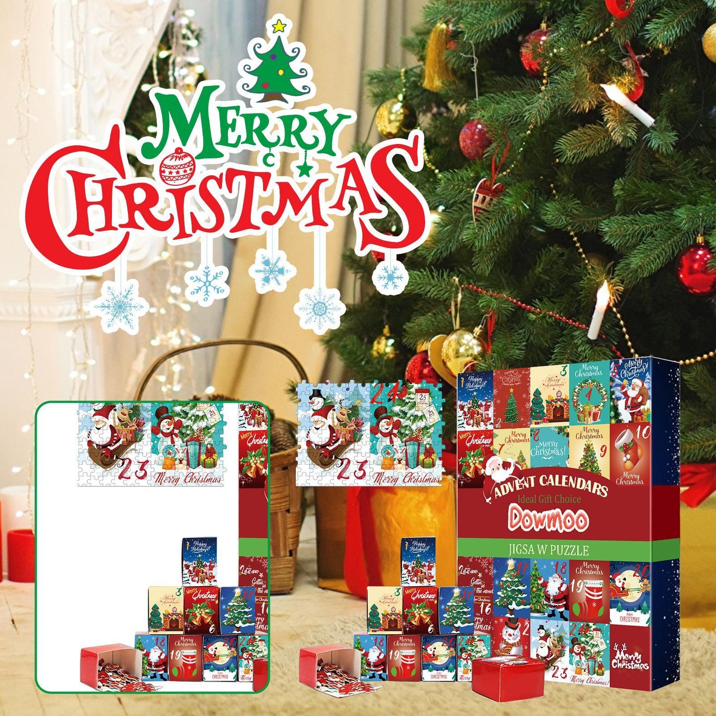 Christmas Calendar Puzzle Toys